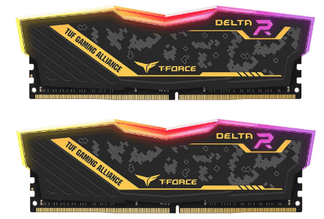 [Dim-27003] MEMORIA DDR4 TEAM GROUP DELTA R TUF YELLOW 2X8GB 3200MHZ TF9D416G3200HC16CDC01