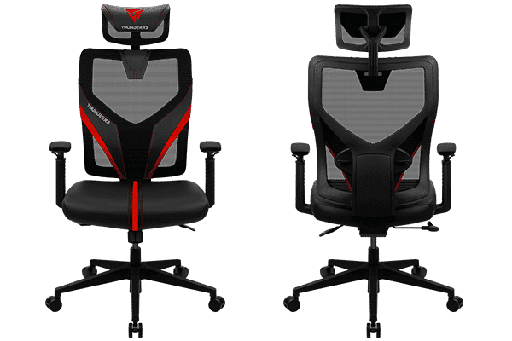 [Dim-27027] SILLA THUNDER X3 YAMA 1 NEGRO ROJO MAX 125KG RECLINABLE 135° CABECERA AJUSTABLE 1D